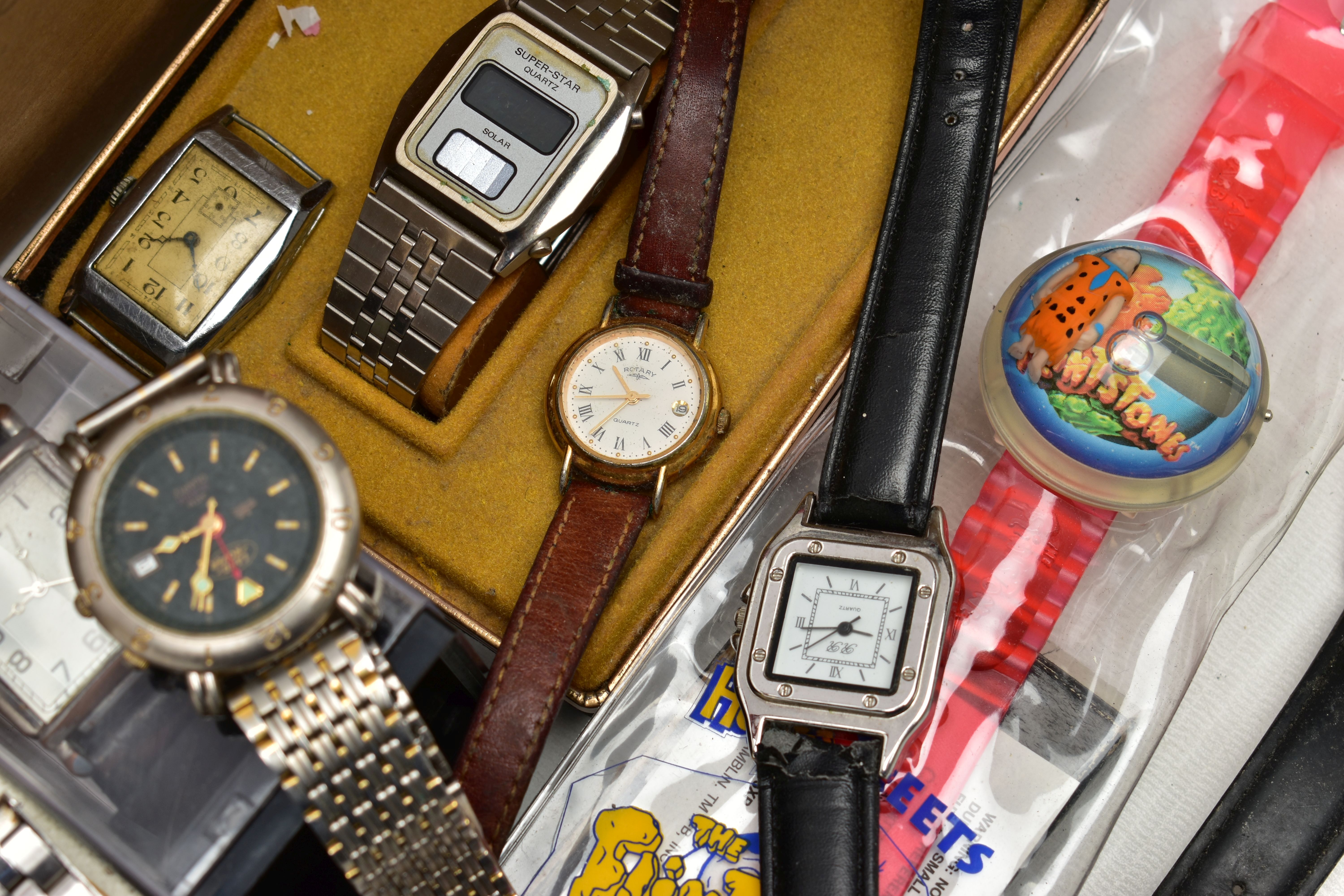 A BOX OF ASSORTED WRISTWATCHES, a variety of ladys and gents wristwatches, names to include ' - Image 3 of 4