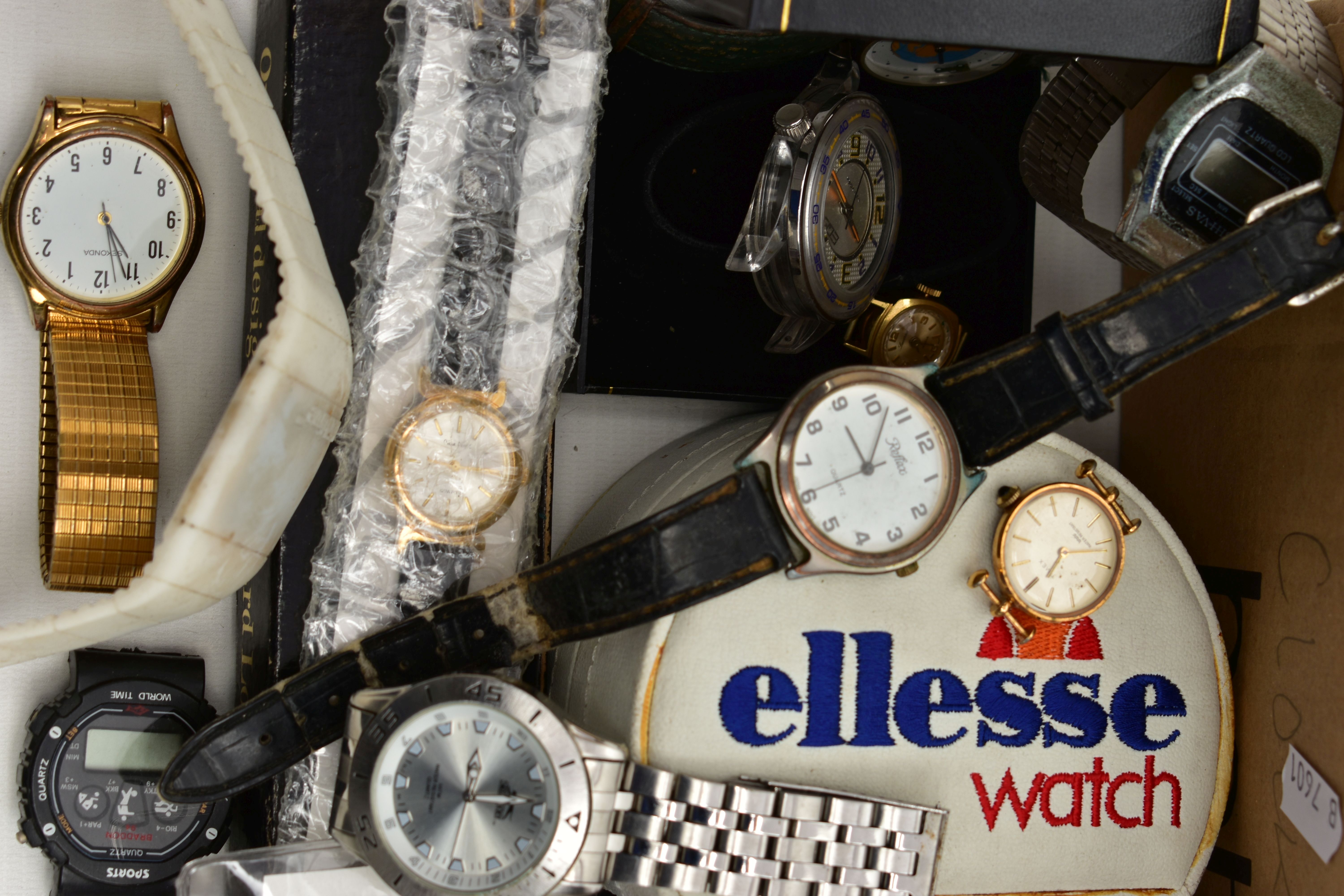 A BOX OF ASSORTED WRISTWATCHES, a variety of ladys and gents wristwatches, names to include ' - Image 2 of 4