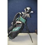 A YONEX GOLF BAG containing mostly Mcgregor and Hippo clubs