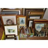 A LARGE QUANTITY OF PICTURES AND PRINTS ETC, to include landscapes and still life studies etc - some