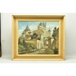 ATTRIBUTED TO H.W. WRIGHT (20TH CENTURY) 'CARCASSONNE', a view of the medieval citadel , signed