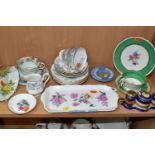 A GROUP OF AYNSLEY, ROYAL ALBERT AND NORITAKE, ETC, including an Aynsley matched trio with green and