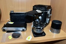 A RITTRECK llA MEDIUM FORMAT CAMERA fitted with a Musashino Koki Luminon 10.5cm f3.5 lens, a