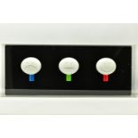 DOUG HYDE (BRITISH 1972) 'MONDAY, WEDNESDAY, FRIDAY', three head sculptures in a Perspex box, no