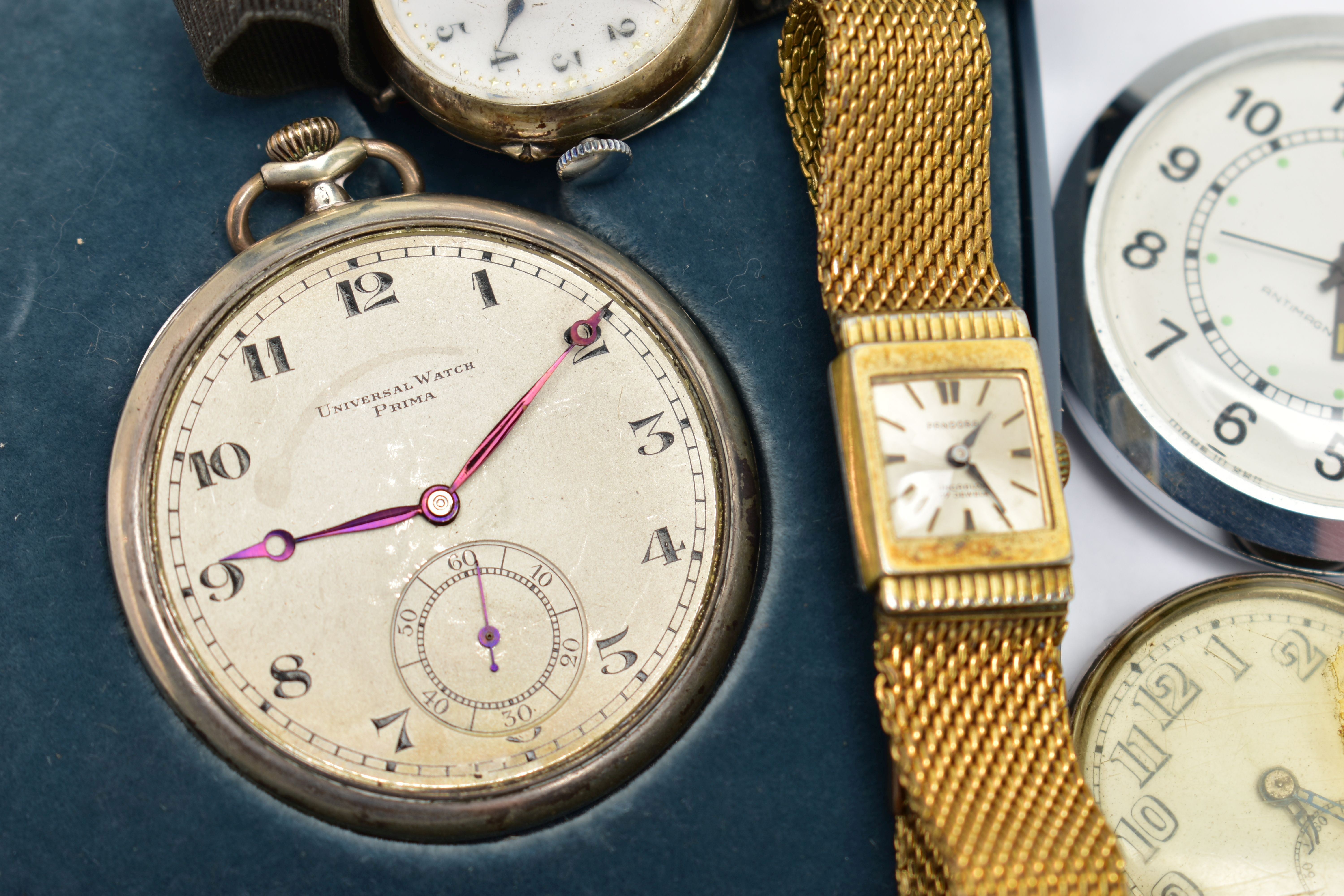 AN ASSORTMENT OF WATCHES, the first a 'Smiths' pocket watch, a white metal pocket watch, signed ' - Image 2 of 4