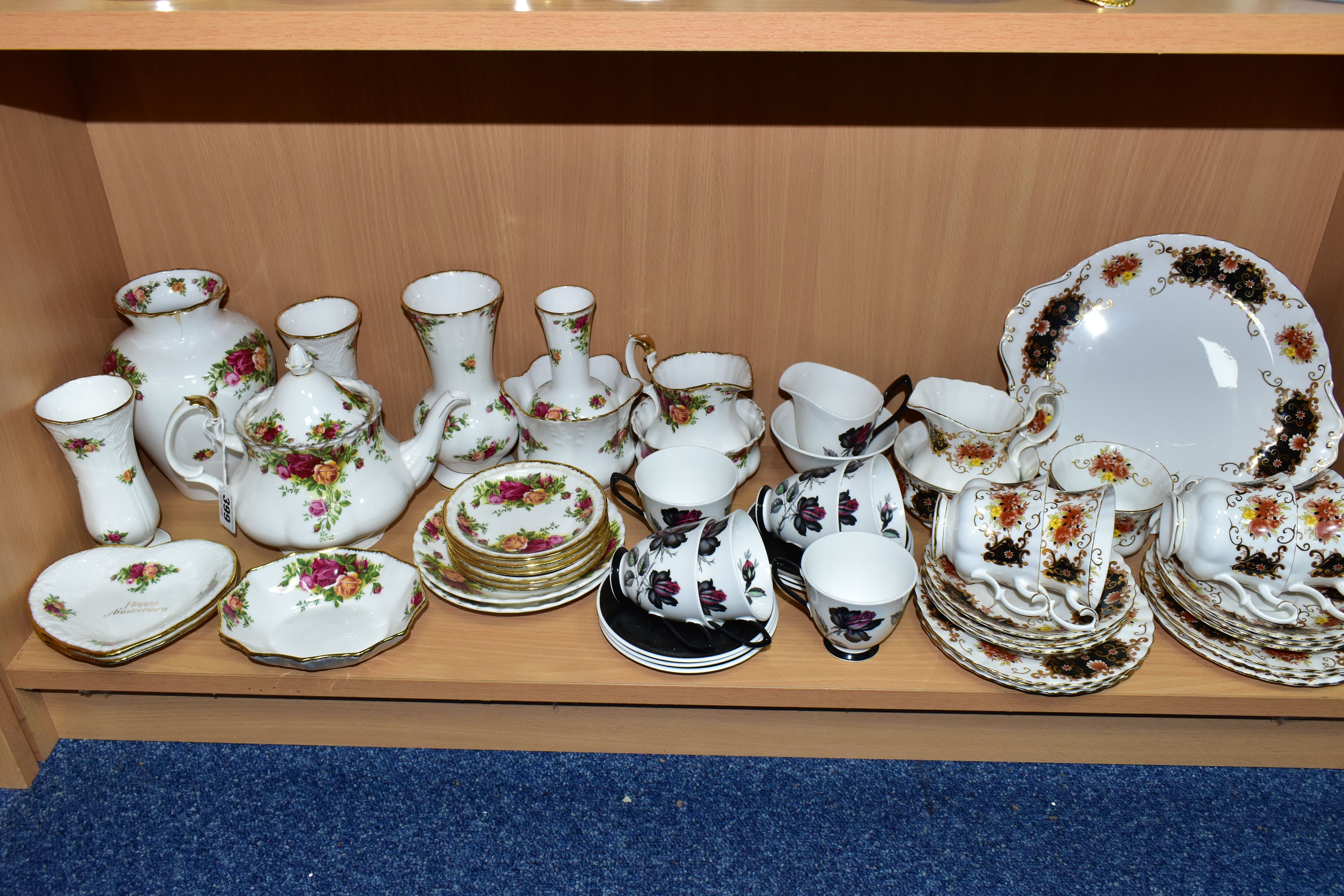 A GROUP OF ROYAL ALBERT TEA AND GIFT WARES, comprising nineteen pieces of Old Country Roses pattern: