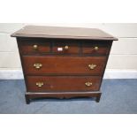 A STAG MINSTREL CHEST OF THREE DRAWERS, width 82cm x depth 47cm x height 72cm (condition - surface