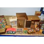 A LARGE QUANTITY OF WOODEN BOXES, to include musical cigarette boxes, musical jewellery boxes, an