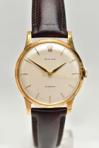 AN 18CT GOLD GENTS 'ROLEX, PRECISION' WRISTWATCH, hand wound movement, round dial, signed 'Rolex'