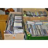 A QUANTITY OF CD'S IN THREE BOXES AND TWO WOODEN STANDS, genres include Classical, Jazz and