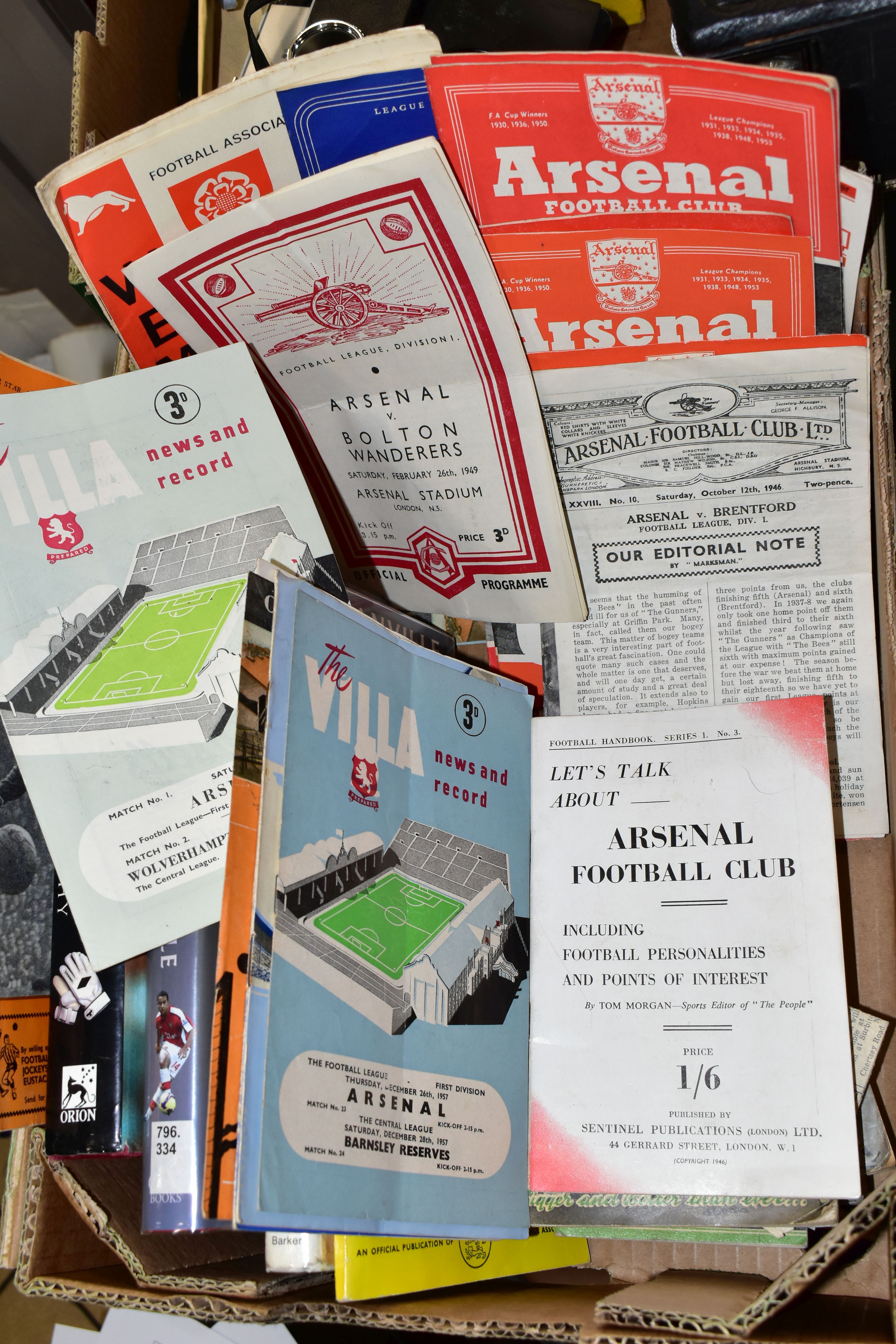 FOOTBALL EPHEMERA, one box containing a collection of football match day programmes from 1949- - Image 3 of 3