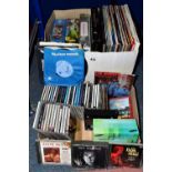TWO BOXES OF RECORDS AND CDS, to include twenty eight vinyl LPs and LP sets, including Simon &