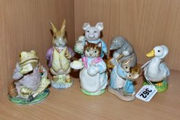 A COLLECTION OF BESWICK AND ROYAL ALBERT BEATRIX POTTER FIGURES, comprising a Beswick Rebeccah