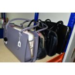 FOUR RADLEY HANDBAGS, comprising an as new with tags Liverpool Street handbag in a mid-purple-grey