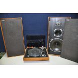 A PAIR OF CELESTION DITTON44 SPEAKERS (UNTESTED) along with a Garrard zero 100SB turntable (PAT fail