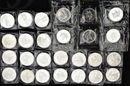 A QUANTITY OF SILVER EAGLE COINS USA, nineteen in total 1991 (2) 1993 (3) 1997, 1999 (3) 2000 (2)