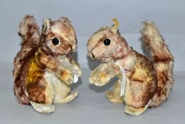 TWO STEIFF 'PERRI' SQUIRRELS, based on the squirrel from the 1957 Disney film of the same name, each