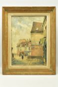 ROCHAIX (20TH CENTURY) A FRENCH STREET SCENE, signed and dated 1941 bottom left, exhibition label