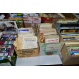 SEVEN BOXES OF RAILWAY EPHEMERA to include approximately thirty-seven book titles in hardback