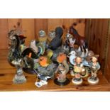 A COLLECTION OF BIRD ORNAMENTS, to include a Goebel Pied Wagtail 38025, Goebel 'Sister' 9810 and '