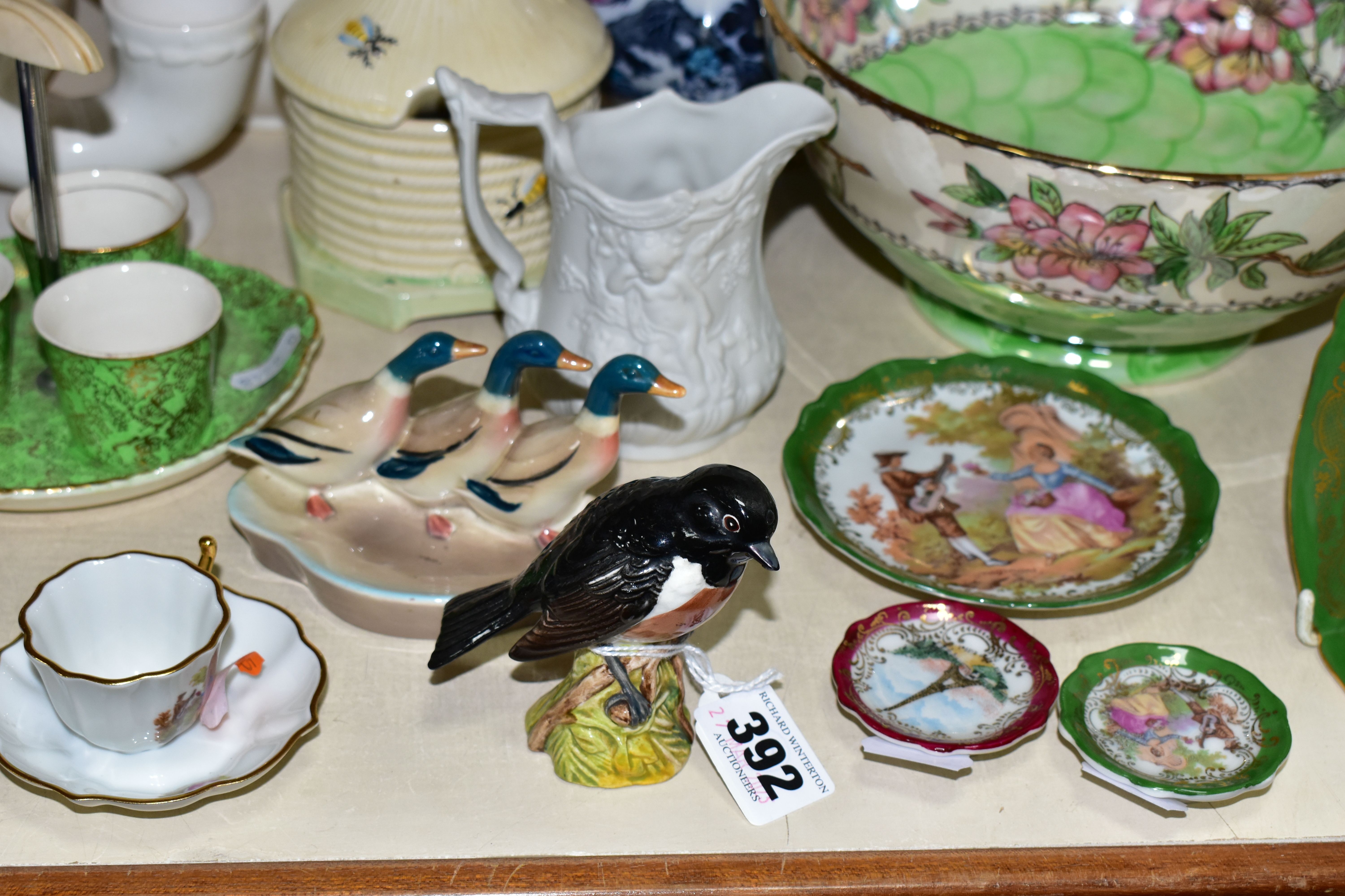 A COLLECTION OF MISCELLANEOUS CERAMICS, comprising four small Limoges cabinet plates, a Beswick - Image 2 of 9