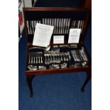 A LARGE TABLE CANTEEN, a twelve place 'Sheffield Cutlery' stainless steel canteen set, including a