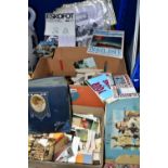 TWO BOXES OF POSTCARDS & PAPER EPHEMERA, containing a large collection of facsimile copies on the
