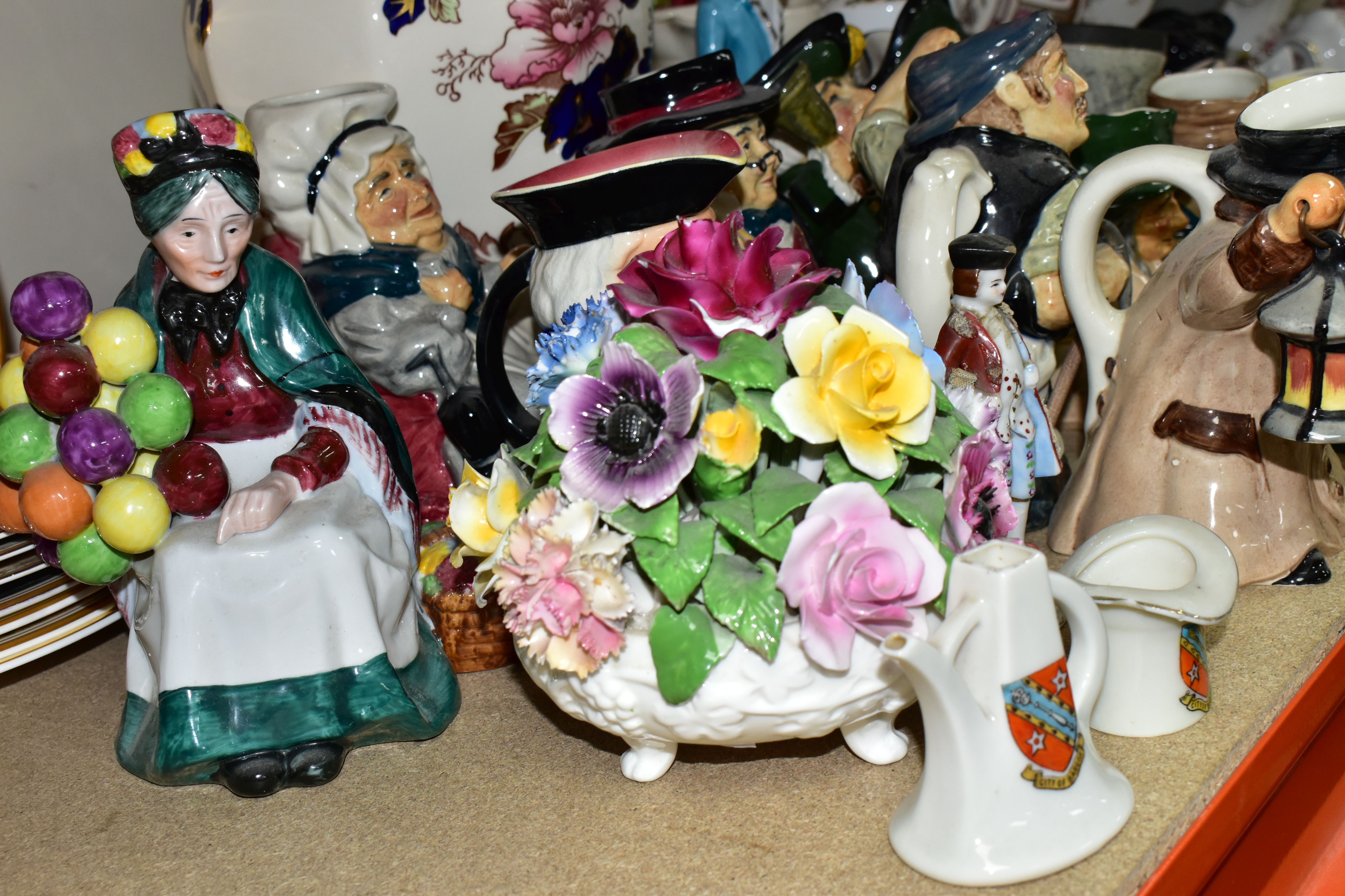 A LARGE COLLECTION OF TOBY JUGS, CHARACTER JUGS, VASES AND CABINET PLATES, comprising a set of six - Image 10 of 10