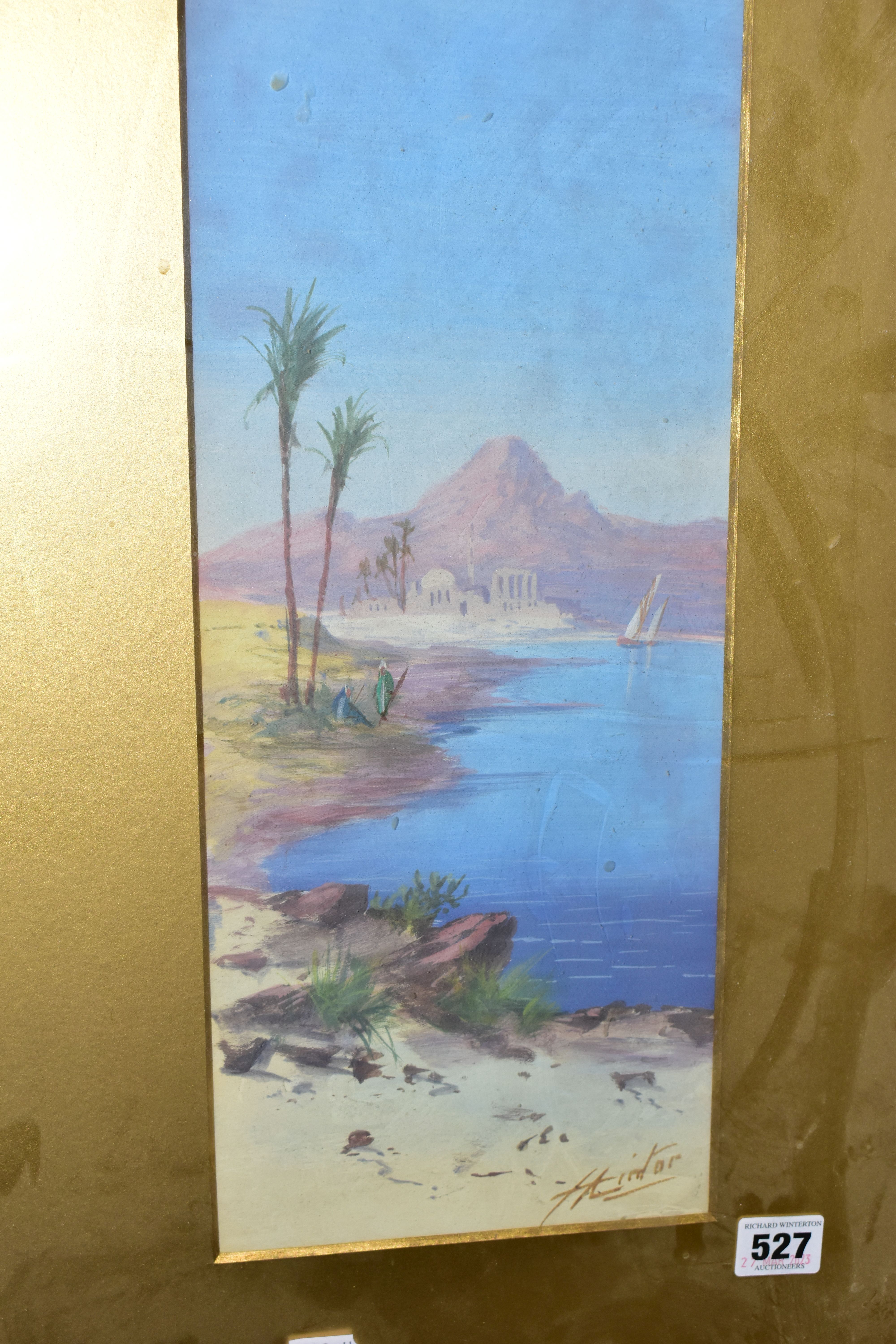 H. A. LINTON (19TH /20TH CENTURY) A PAIR OF MIDDLE EASTERN COASTAL LANDSCAPES, signed bottom left - Image 2 of 5