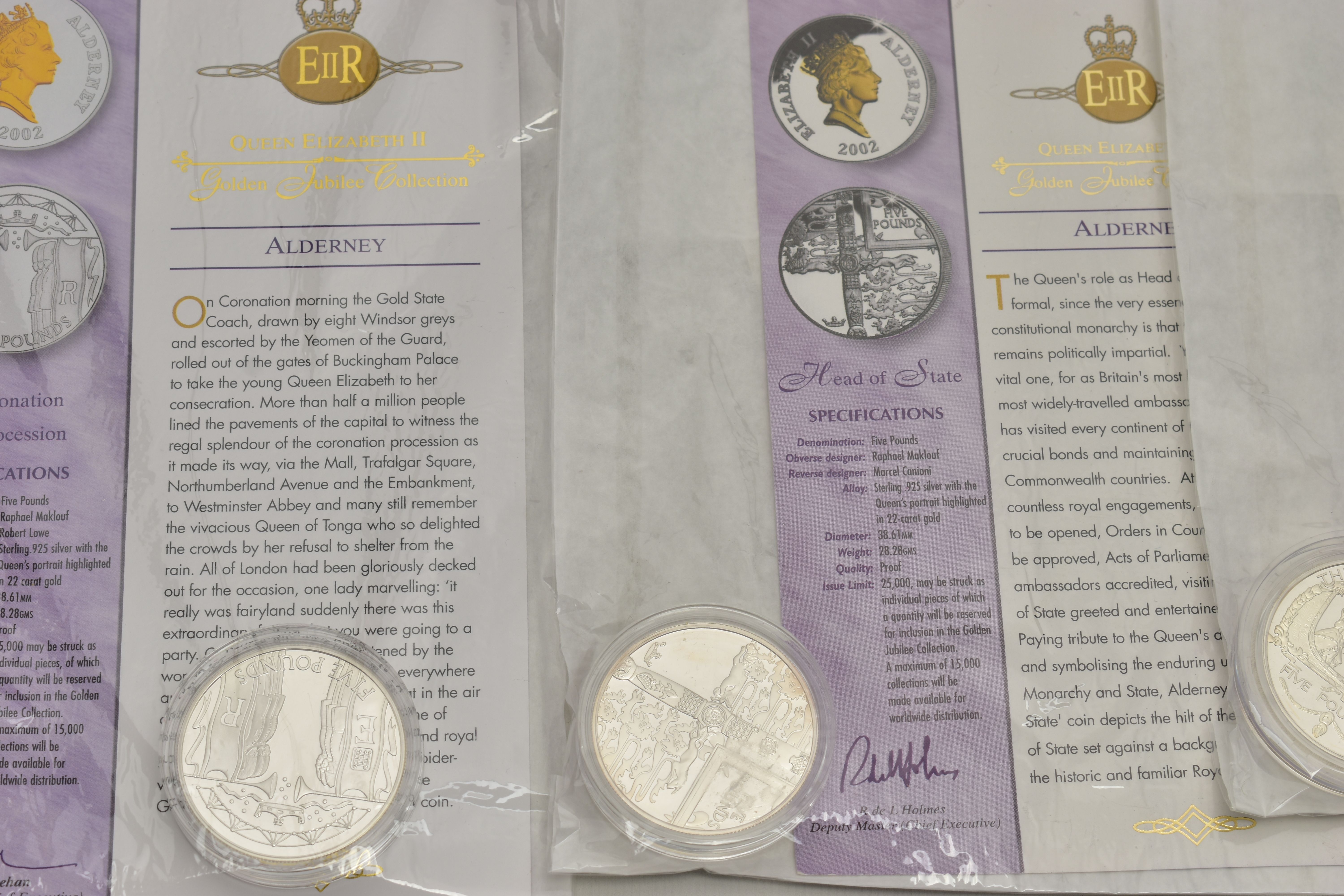 A QUANTITY OF ROYAL MINT PROOF CROWN SIZE COINS QUEEN ELIZABETH II GOLDEN JUBILEE COLLECTION WITH - Image 10 of 11