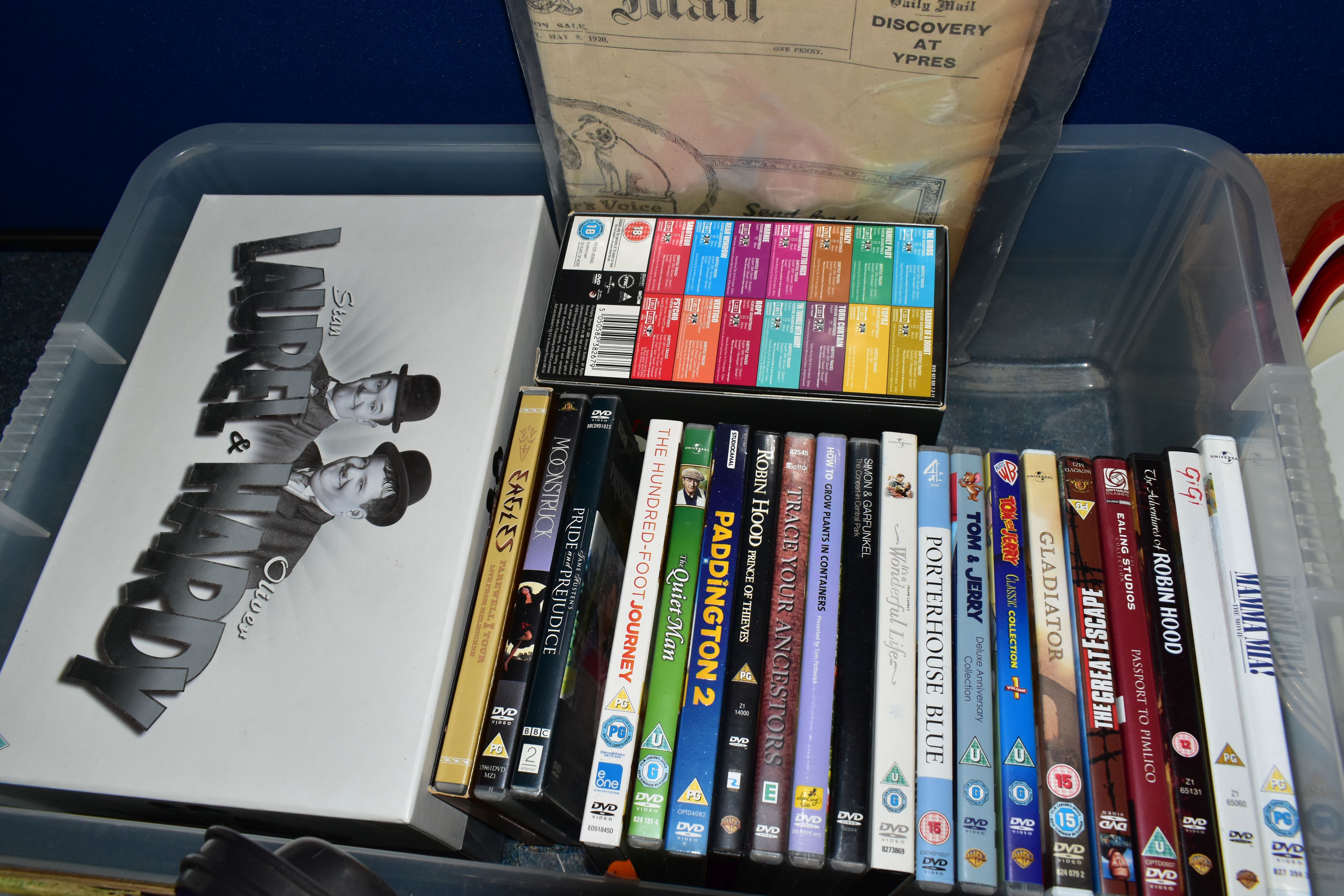TWO BOXES AND LOOSE DVDS AND SUNDRY HOMEWARES, to include a boxed Laurel & Hardy DVD Collection, - Image 4 of 4