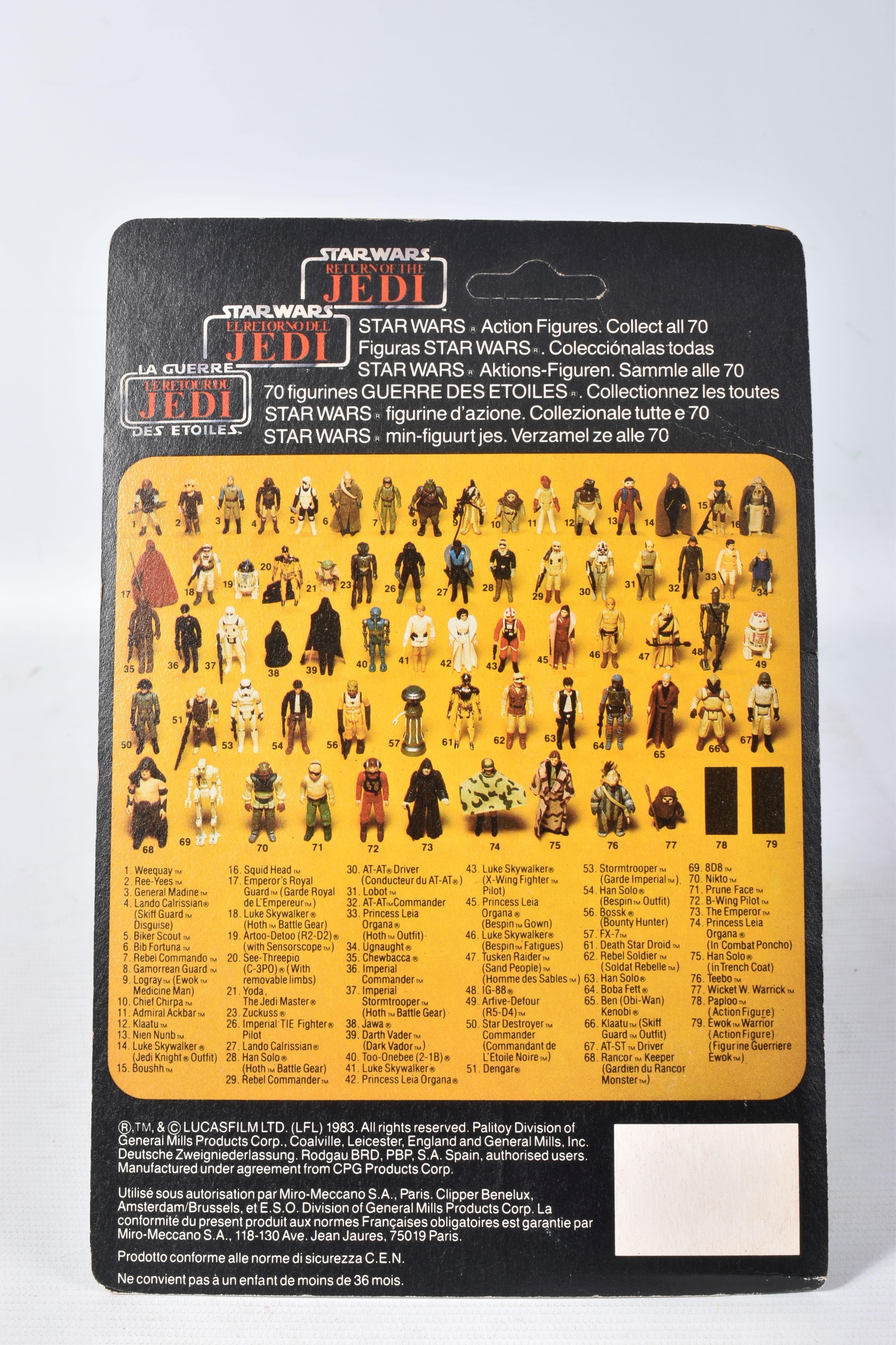 TWO SEALED PALITOY STAR WARS TRILOGO 'RETURN OF THE JEDI' FIGURES TO INCLUDE HAN SOLO (IN TRENCH - Image 7 of 23