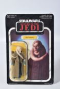 A SEALED BLISTER PACK PALITOY STAR WARS 'RETURN OF THE JEDI' BIB FORTUNA, 1983, 65 back, card