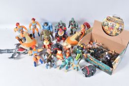 A QUANTITY OF UNBOXED AND ASSORTED MAINLY LJN TOYS THUNDERCATS FIGURES AND VEHICLES, to include