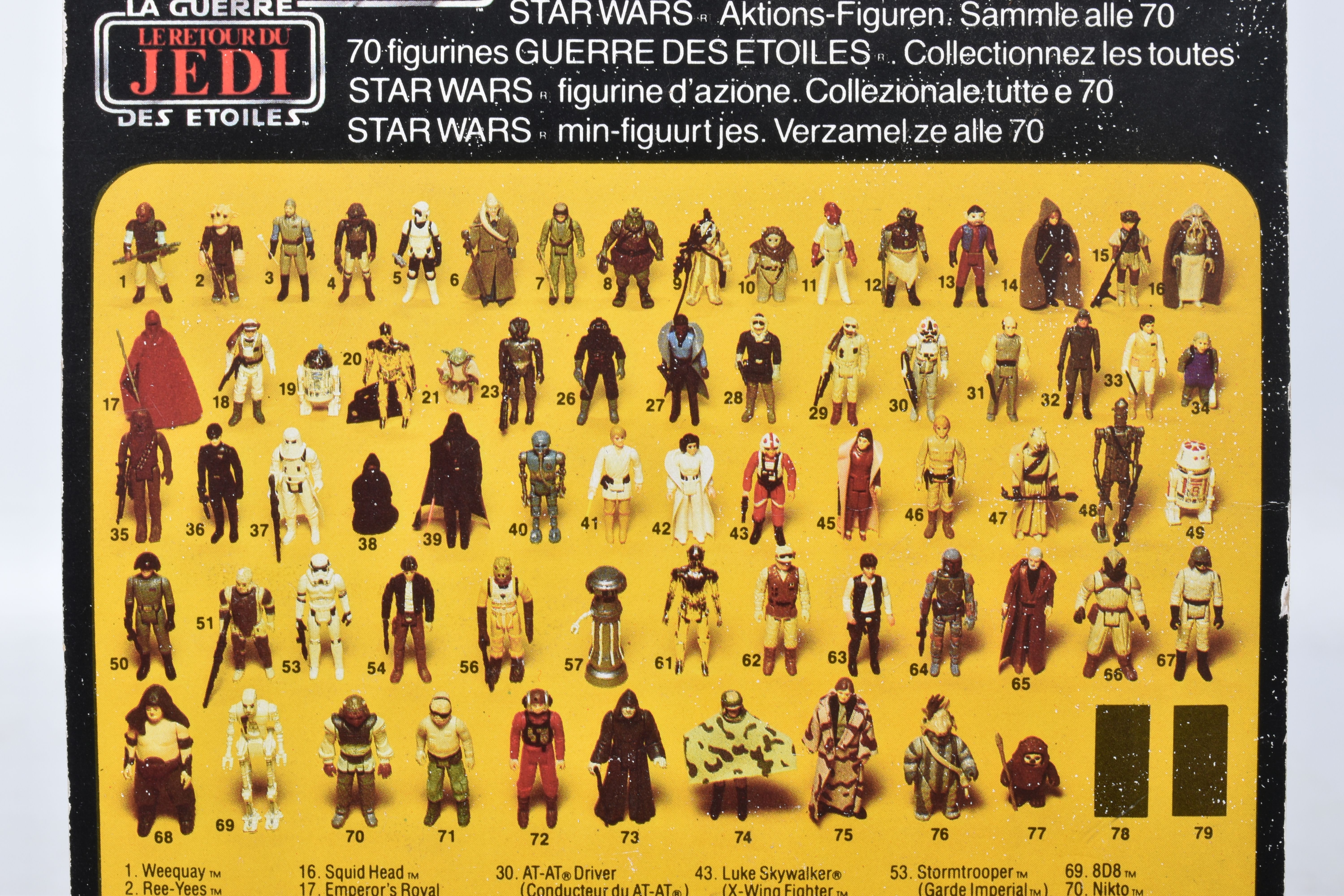 TWO SEALED PALITOY STAR WARS TRILOGO 'RETURN OF THE JEDI' FIGURES TO INCLUDE NIKTO, 1983, 70 back, - Image 9 of 24