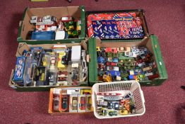A QUANTITY OF BOXED AND UNBOXED DIECAST VEHICLES, boxed items to include Matchbox, Corgi, Safir (not