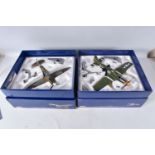 TWO BOXED CORGI CLASSICS THE AVIATION ARCHIVE WWII EUROPE AND AFRICA FIGHTER AIRCRAFT MODELS, both