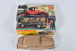 A BOXED L B (HONG KONG) PLASTIC BATTERY OPERATED BUMP & GO ROLLS ROYCE SILVER CLOUD, No.10001, not