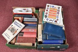 TWO BOXES OF MILITARY RELATED BOOKS, there is a mix of hard back and paper back to include, a