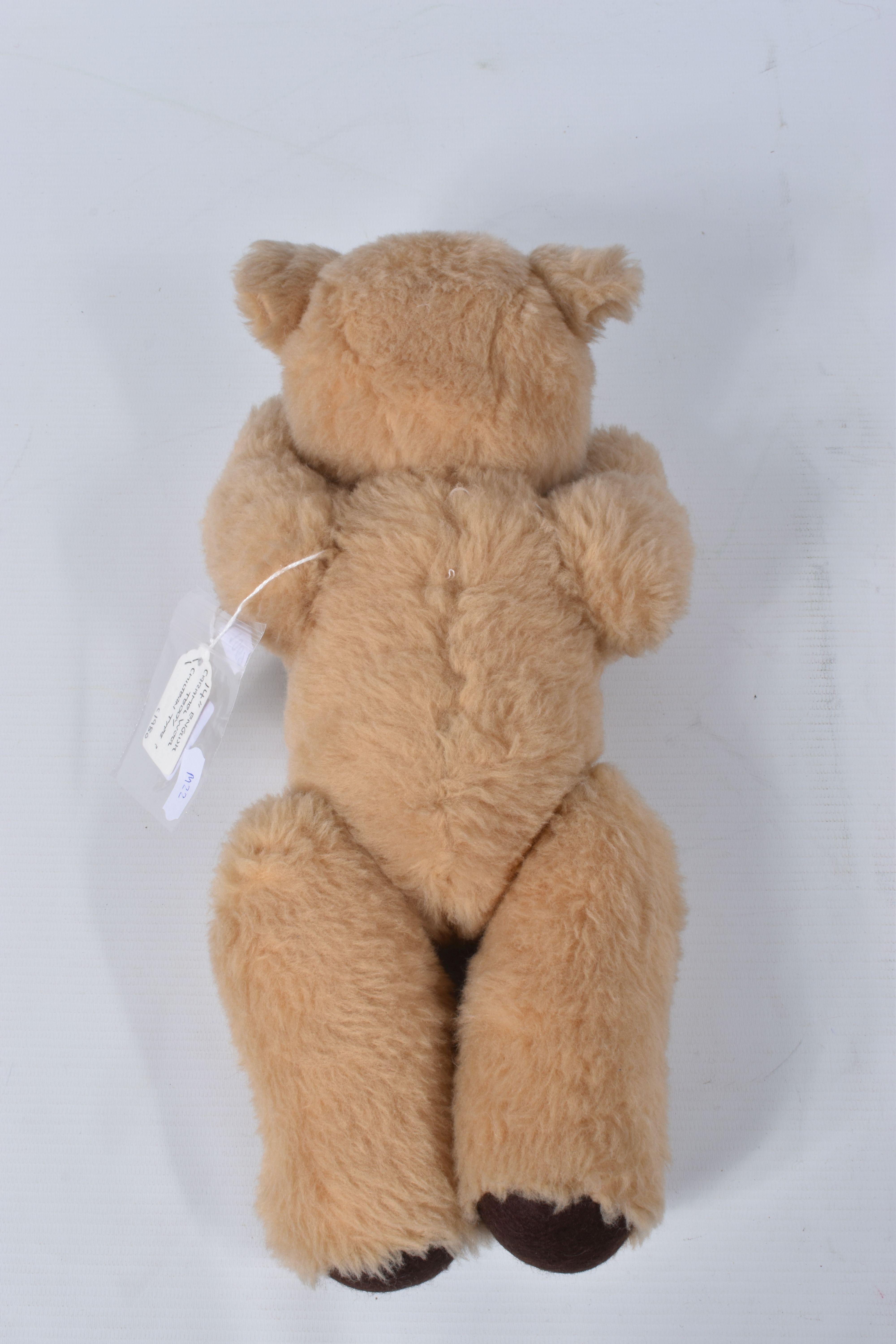 A BROWN WOOL TEDDY BEAR, c. 1950's possibly British or Australian, amber and black glass eyes, - Image 8 of 22