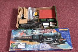A BOXED HORNBY RAILWAYS OO GAUGE FOOTBALL SPECIAL TRAIN SET, No.R1007, comprising class B17