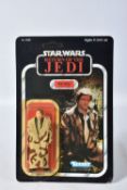 A SEALED KENNER STAR WARS 'RETURN OF THE JEDI' HAN SOLO (IN TRENCH COAT), no. 71300, 1984, 79