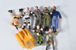 A QUANTITY OF LOOSE VINTAGE ACTION FIGURES, Mattel Major Matt Mason figure, missing helmet and right