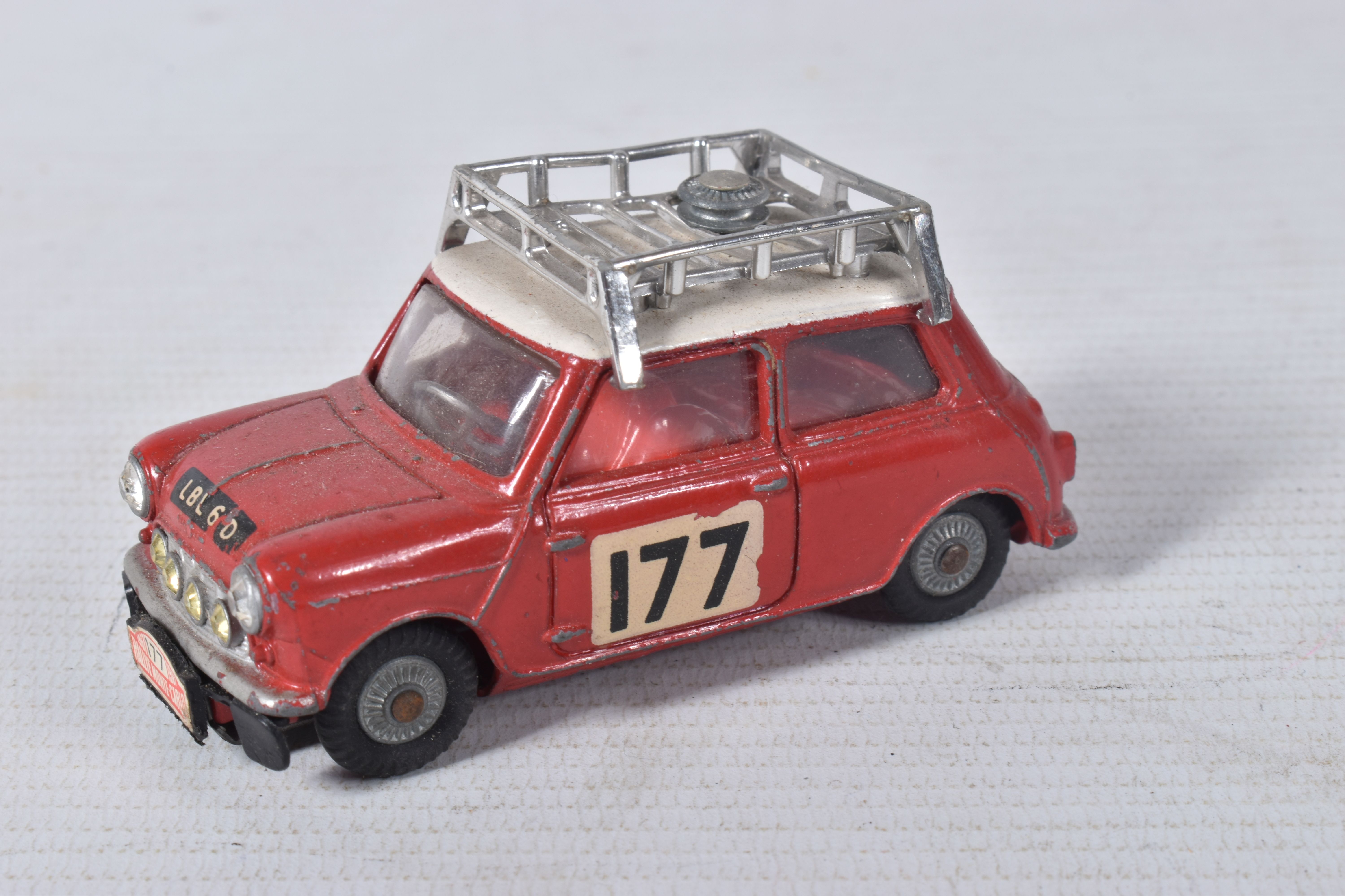 A QUANTITY OF UNBOXED AND ASSORTED PLAYWORN DIECAST VEHICLES, to include Corgi Toys Mini Cooper S - Image 6 of 9