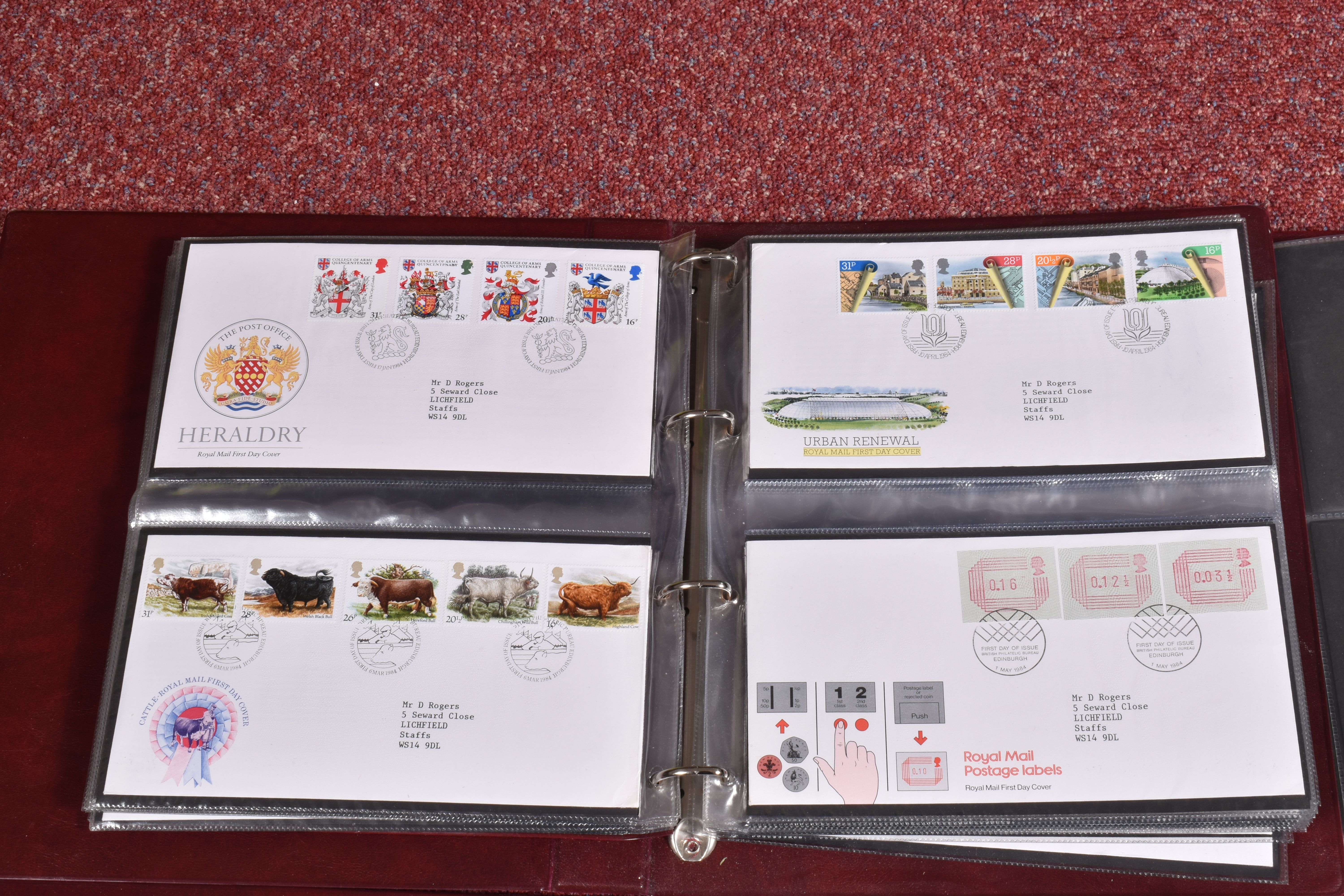 FOUR ROYAL MAIL FDC ALBUMS WITH COLLECTION OF GB FDCS TO 1999, we note a few sponsored types - Image 2 of 6