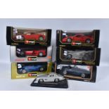 A COLLECTION OF ASSORTED BOXED 1:18 SCALE DIECAST SPORTS CAR MODELS, assorted models of German and