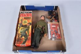 A BOXED PALITOY ACTION MAN SOLDIER FIGURE, No.34052, figure with fair flock hair and gripping