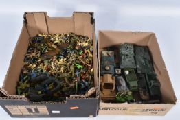 A QUANTITY OF UNBOXED AND ASSORTED PLASTIC SOLDIER FIGURES, assorted figures by Britains Detail,