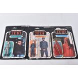 THREE SEALED PALITOY STAR WARS 'RETURN OF THE JEDI' FIGURES TO INCLUDE A STAR DESTROYER COMMANDER,