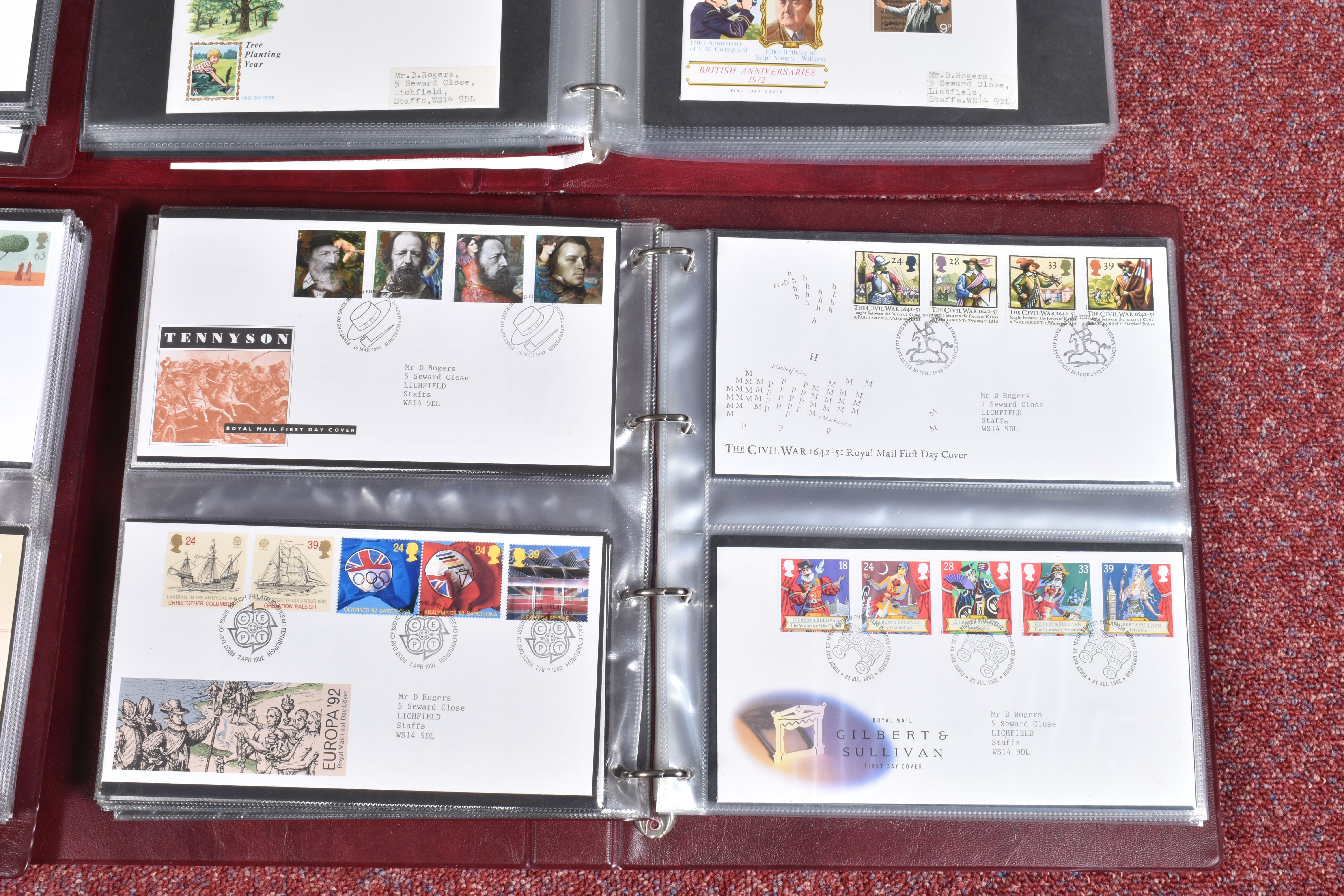 FOUR ROYAL MAIL FDC ALBUMS WITH COLLECTION OF GB FDCS TO 1999, we note a few sponsored types - Image 4 of 6